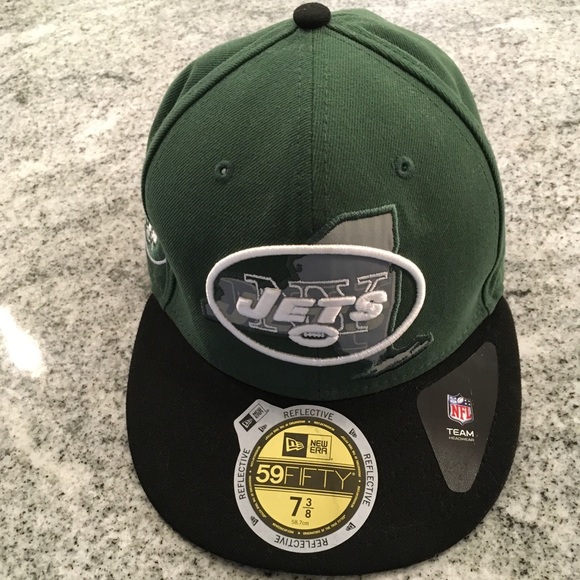 New Era 59FIFTY NFL New York Jets 2Tone Fitted Cap/Hat Green/Black 7 3/8 - Picture 5 of 7